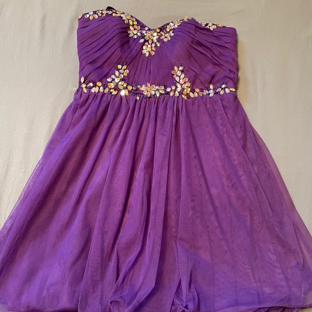 Purple beaded Minidress